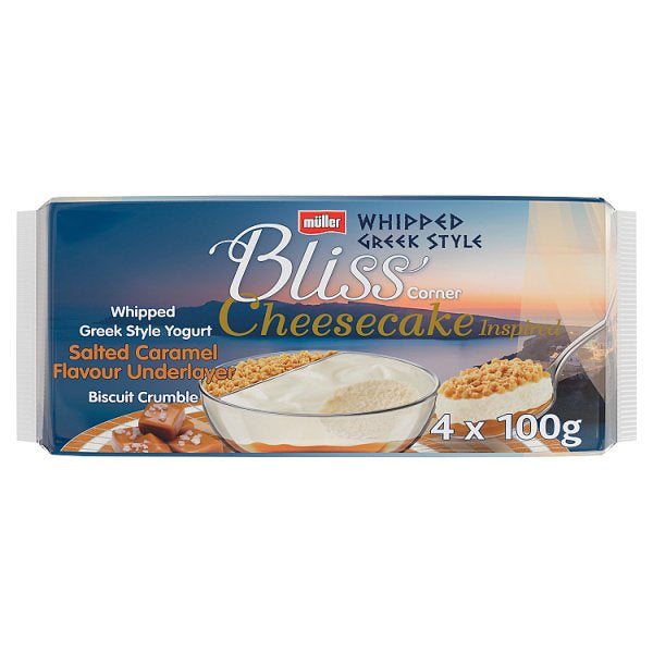 Muller Corner Bliss Cheesecake S/Caramel 4pk#