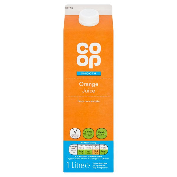 Co-op Orange Juice Smooth (Chilled) 1L*