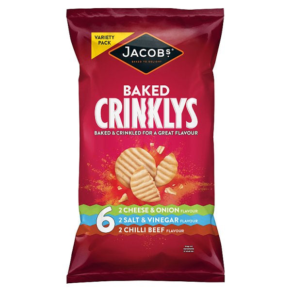 Jacob's Mini Cheddars Crinkly Variety (6 Pk)