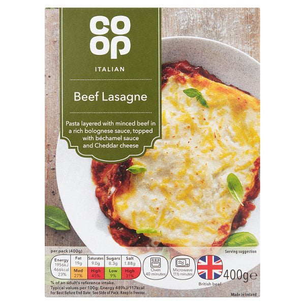 Co-op Beef Lasagne 400g