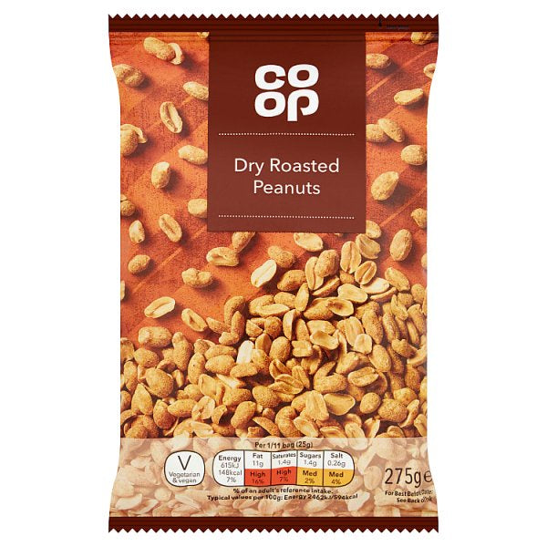 Co-op Dry Roasted Peanuts 275g*