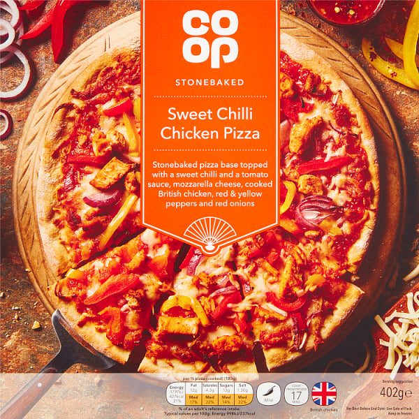Co op Stonebaked Sweet Chilli Chicken Pizza