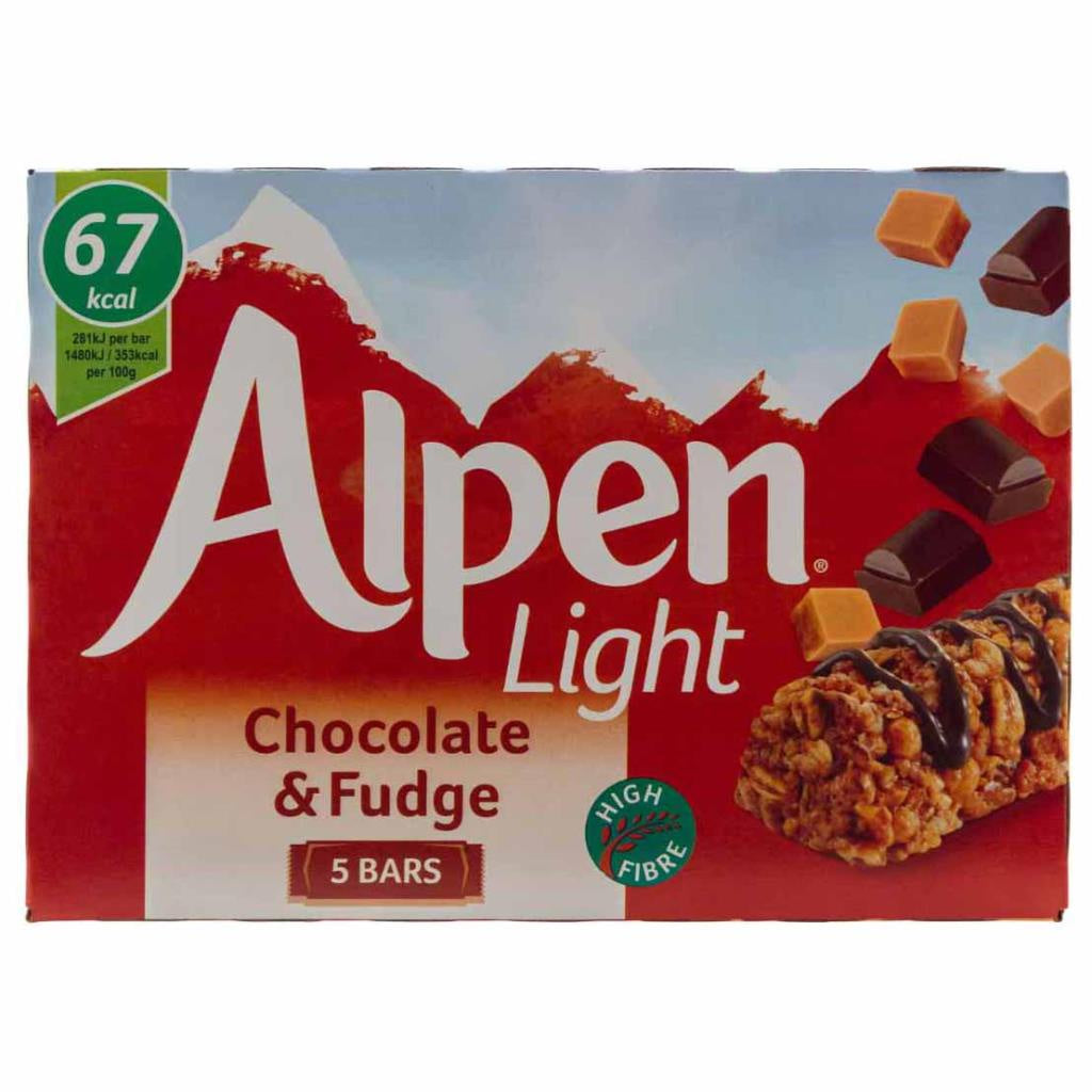 Alpen Light Chocolate & Fudge Cereal Bars 5pk*