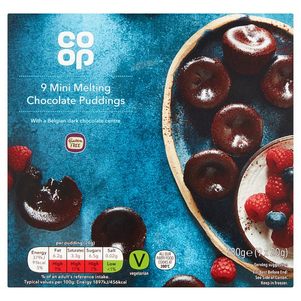 Co-op Mini Melting Choc Puddings (9)