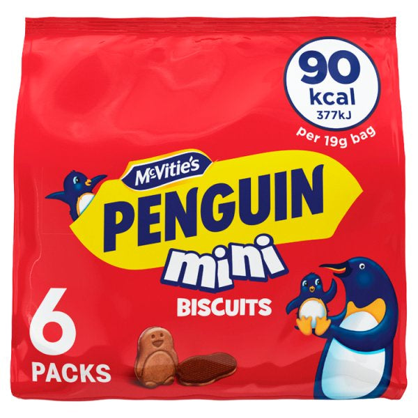 McVities Penguin Mini Biscuits 6pk* #