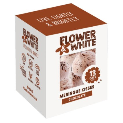 Flower and White Meringue Kisses - Chocolate 100g