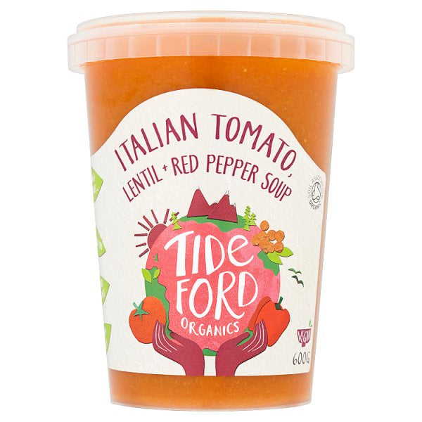 Tideford Organic Soup Tom/Pepper/Lentil GF 600g