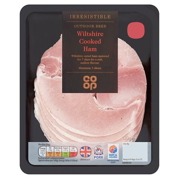 Co-op Irresistible Wiltshire Ham 120g