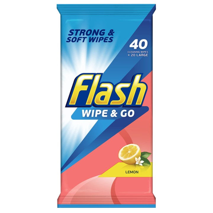 Flash Wipe N Go Lemon (40)*