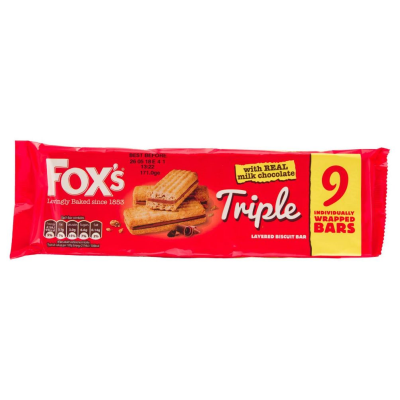 Fox's Triple Bars 9pk