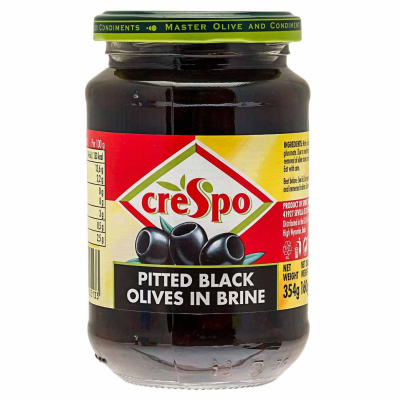 Crespo Pitted Black Olives 354g