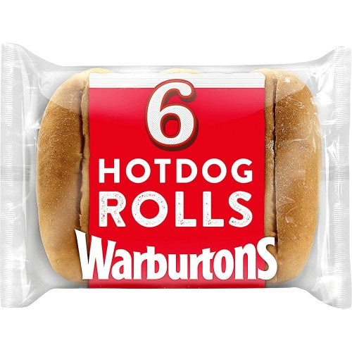 Warburtons 6 Hot Dog Rolls